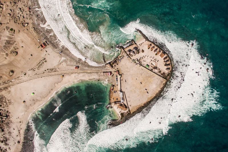 Aerial drone view of the coast and city (photo 16 of 17)