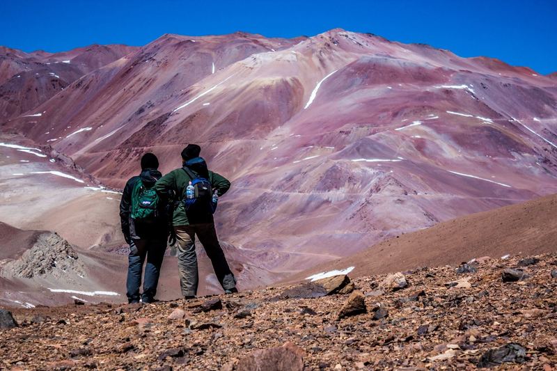 Glacier and penitentes in the Chilean Andes under a deep blue sky (photo 7 of 20)
