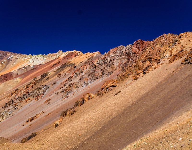 Glacier and penitentes in the Chilean Andes under a deep blue sky (photo 8 of 20)