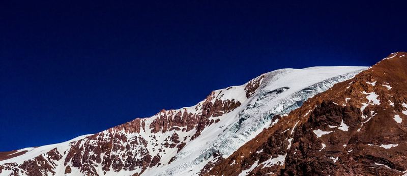 Glacier and penitentes in the Chilean Andes under a deep blue sky (photo 20 of 20)