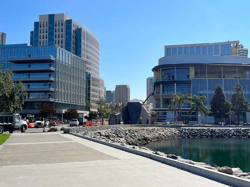 Modern waterfront office buildings and a marina promenade in downtown San Diego (photo 3 of 7)